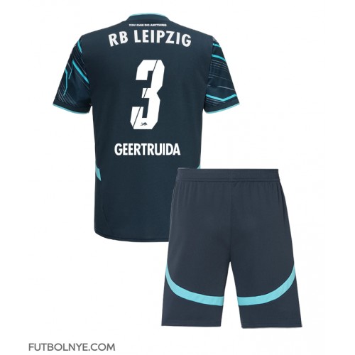 Camiseta RB Leipzig Lutsharel Geertruida #3 Tercera Equipación para niños 2024-25 manga corta (+ pantalones cortos)